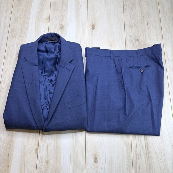 Polo Ralph Lauren Other - Lauren Ralph Lauren Mens Nailhead 100% Wool 2 Piece Suit Blue 46R W:40x32